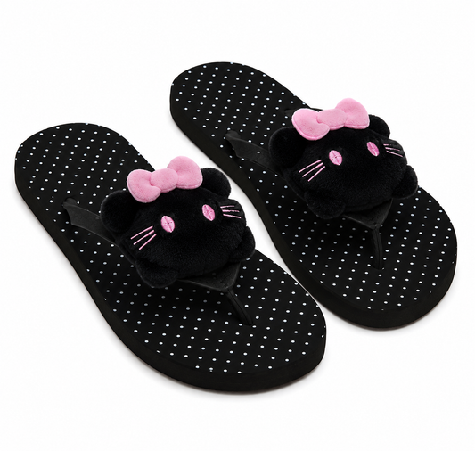Midnight Kitty Sandals